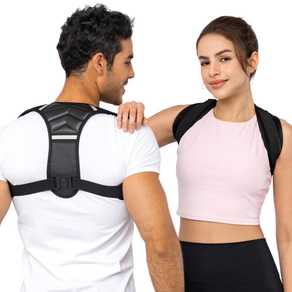 benoo Back Posture Corrector for Women & Men, Comfy Adjustable Back Brace to Improve Posture & Relieve Back Pain (Mens M/L – Women L/XL)