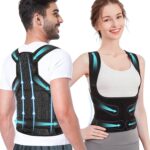 Back Brace Posture Corrector for Women and Men, Shoulder Straightener, Adjustable Full Back Support, Upper and Lower Back Pain Relief – Scoliosis, Hunchback, Hump, Thoracic, Spine Corrector