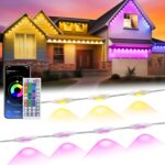 200Ft Permanent Outdoor Lights for House, RGB Halloween House Light Outdoor with Remote APP Control,IP67 Waterproof for Outside Decorations，Eaves Lights for Christmas, Holiday, Party, Daily