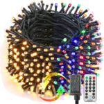 BrizLabs Christmas Lights, 180ft 500 LED Color Changing Christmas Lights with Remote Timer, 11 Modes Warm White & Multicolor LED Light String, Dimmable Decorative Xmas Light for Indoor Outdoor Tree