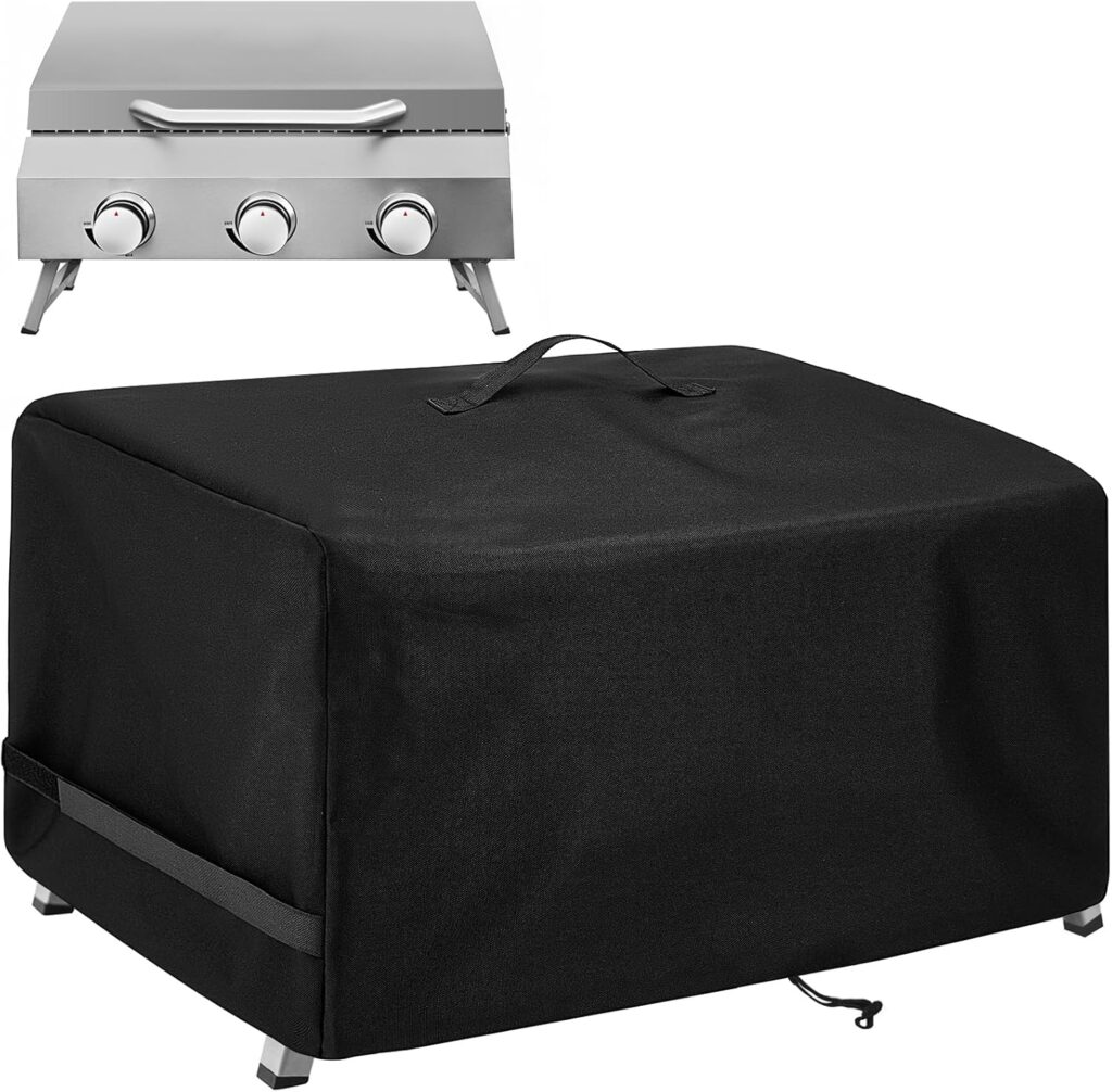 Cover for NXR 3 Burner Portable Gas Grill, Waterproof and Windproof Tabletop Grill Cover for NXR Griddle, UV-Resistant, 600D Outdoor BBQ Grilling Accessories (Cover Only)