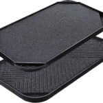 SENSARTE Nonstick Griddle Grill Pan, Pro-Grid Reversible Grill & Griddle Pan, Two Burner Cast Aluminum, Portable for Indoor Stovetop or Outdoor Camping BBQ, 19.5″ x 10.7″