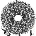 XTF2015 105ft 300 LED Christmas String Lights, End-to-End Plug 8 Modes – UL Certified – Outdoor Indoor Fairy Lights for Christmas Tree, Patio, Garden, Party, Wedding, Holiday (Cool White)