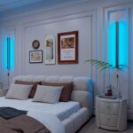 Plug in Wall Sconces Set of 2,RGBCW Smart LED Wall Lights Work with Alexa,Google Home,Phone App,Modern Bedroom Wall Lamp, 23.6In Long,Music Sync,Black Wall Mount Light for Livingroom,Hallway,2pcs