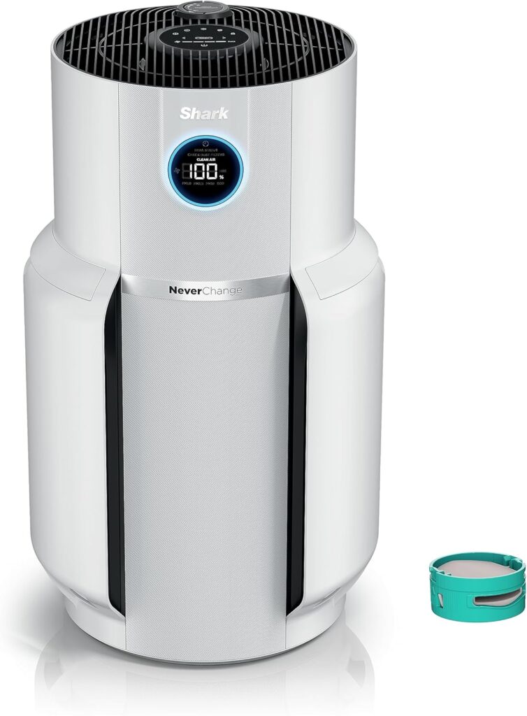 Shark Air Purifier with NeverChange Air Filter Technology, 5 Year HEPA Filter, Covers 1400 Sq. ft, Odor Neutralizer and Clean Sense Technology, Removes 99.98% of Dust & Allergens, HP302 (Renewed)