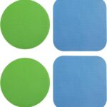 LUTER 4pcs Jar Opener, Rubber, Multi-function Silicone Bottle Opener for Seniors with Arthritis Weak Hands Lid Cap Gripper Pads Kitchen Coasters Gadgets(Light Blue, Green)