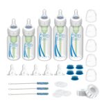 Dr. Brown’s Specialty Feeding System Starter Kit, Narrow Baby Bottles, Infant-Paced Feeding Valve, Oral Feeding Solution for Infants with Cleft Lip, Tongue Tie, Lip Tie, 0m+