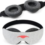 Manta Slim Sleep Mask – Ultra-Light Blackout Eye Mask with Adjustable Eye Cups, Soft Strap for Comfortable Sleep, Minimalist Design for Better Rest