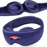 Manta Silk Sleep Mask – Premium 22 Momme Silk Eye Mask, Designed for Blackout Comfort, Breathable and Washable, Adjustable Fit (Purple)