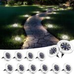 SOLPEX Solar Lights Outdoor Waterproof, 12 Pack Solar Ground Lights, Solar Garden Lights Landscape Lighting for Pathway Driveway Patio Backyard Walkway (Cool White)