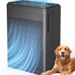 Air Purifiers for Home Pets Covers Up to 1500 Sq Ft,H13 Hepa Filter with Washable Pre-Filter,Pet Hair Dander Smoke Air Cleaner,22 dB Quiet Sleep for Living Room Bedroom Kitchen,P280 (Black)