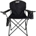 Coleman Portable Camping Chair with 4-Can Cooler, Cushioned Seat & Back with Side Pockets & Cup Holder, Carry Bag Included, Great for Camping, Tailgating, Firepits, Patio, & More