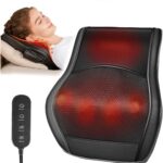 Neck and Back Massager for Pain Relief Deep Tissue with Heat, Shiatsu Shoulder Massager with Bi-Directional Rotating Head for Neck, Back, Shoulders, and Legs