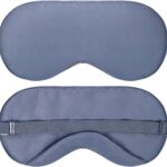 Sleep Mask – Navy Gray, 100% Bamboo Viscose – Eye Mask – Blackout Blindfold for Women & Men – Reusable Eye Cover for Travel – Comfortable, Lightweight & Contoured Sleeping Shades