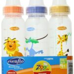 Evenflo Zoo Friends 3 Count Standard Nipple Bottle, 8 Ounce (Colors May Vary)