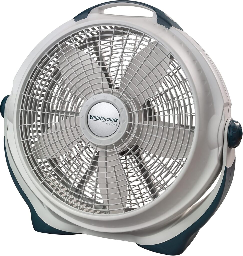 Lasko Wind Machine Fan, Air Circulator Fan with 3 Speeds, 20″ Model 3300, Gray