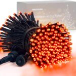 JMEXSUSS 200 LED Orange Halloween Lights Outdoor, 66ft Connectable Halloween String Lights Plug in, 8 Modes Orange Light for Tree Outside Indoor Xmas Party Garden Fence Patio Porch Decor