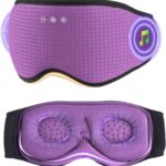 MUSICOZY Sleep Headphones with Bluetooth 5.4 Sleep Mask, Removable 3D Eye Cups for Zero Pressure Comfort, Wireless Bluetooth Eye Mask for Sleeping with Timer