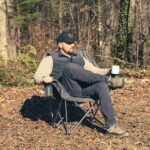 OUTSIDER Oversized Camping Chair, Comfort Padded Lounge Chair,Outdoor Camp Folding Chair, Balcony Lounge 400lb Capacity