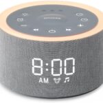 Dreamegg D1+ Sound Machine & Alarm Clock – Sound Machine for Sleep, White Noise Machine with 29 Soothing Sounds, Night Light, 0-100% Dimmable, White Noise Alarm Clock for Bedrooms Adults Baby