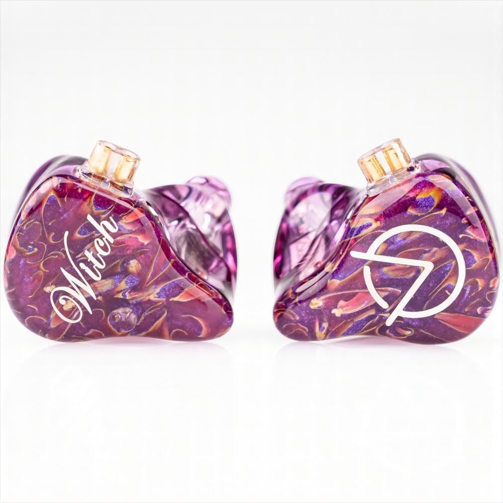 Open Audio Witch Pro Hybrid Driver in-Ear Earphones, 1DD + 1BA Unit in-Ear Monitor Headphones, HiFi Wired IEM Earbuds with 0.78 2Pin Detachable Cable (3.5mm, Purple)